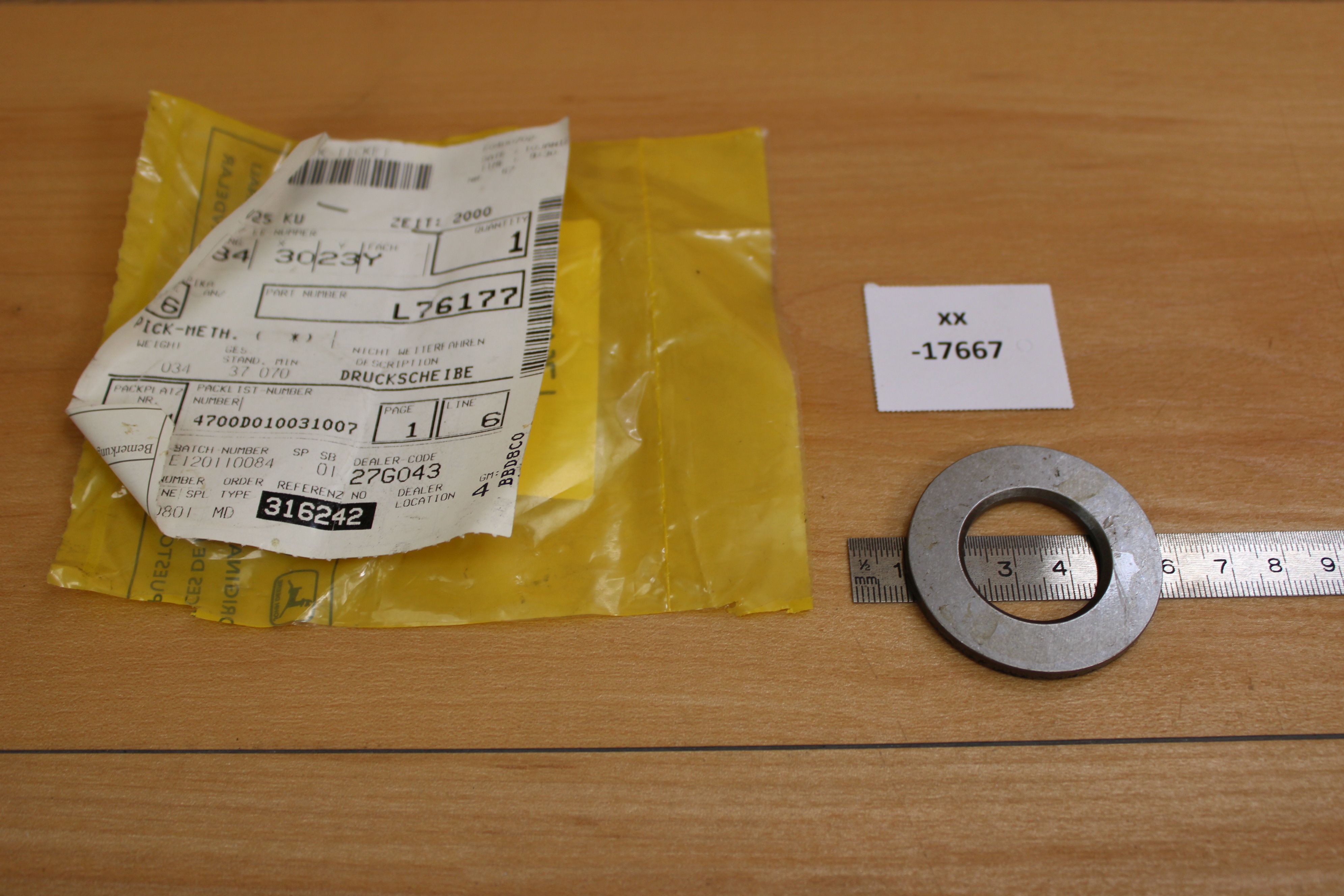 John Deere L76177 Thrust Washer NOS NEU genuine xx17667 | eBay