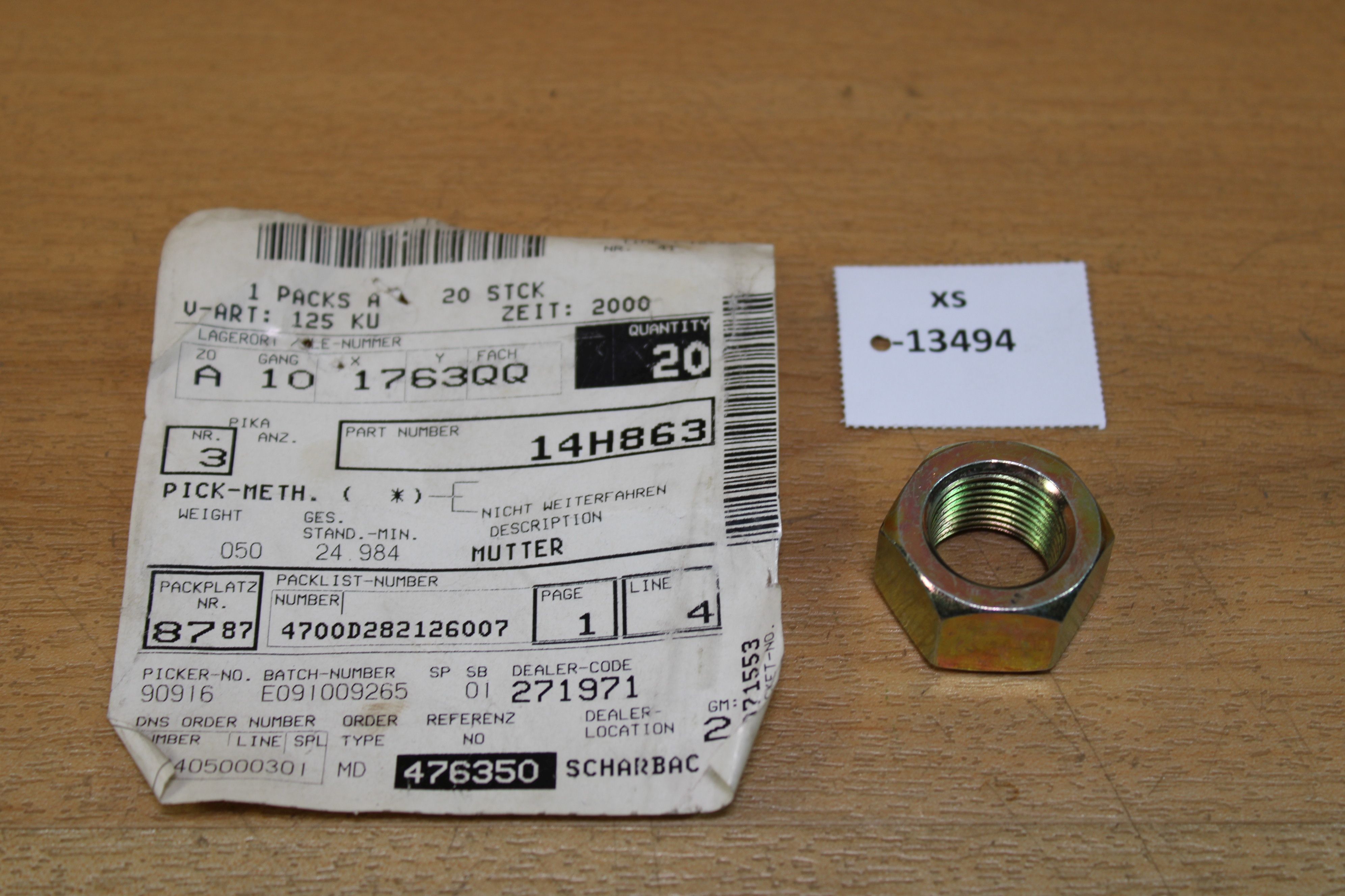 John Deere 14H863 Nut NOS NEU genuine xs13494 | eBay