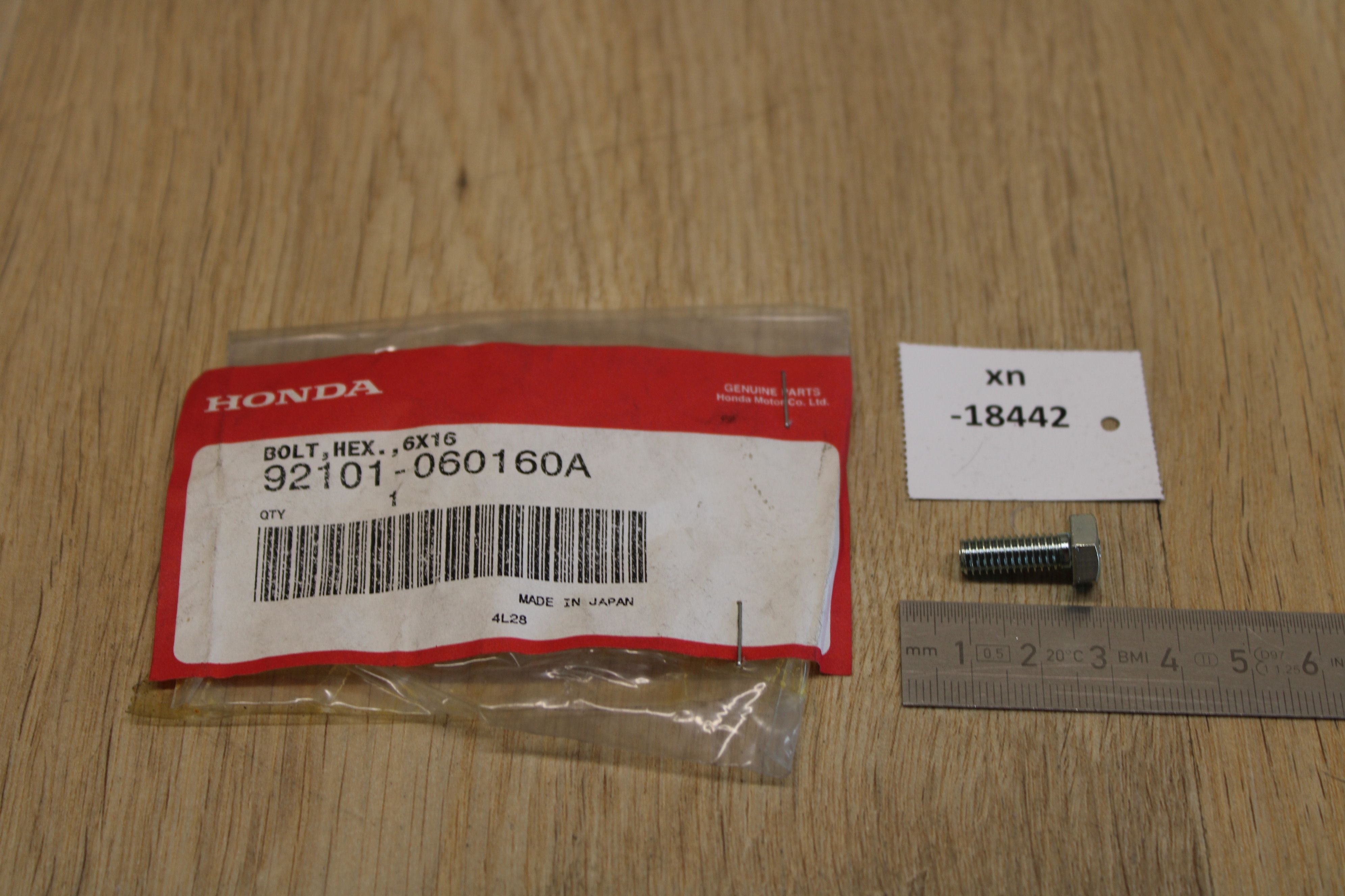 Honda 92101-060160A Bolt, Hex NOS NEU genuine xn18442 | eBay